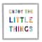 Stupell Industries Enjoy Little Things Kids' Motivational Phrase Block Typography Framed Wall Art
